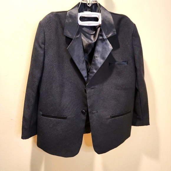 Black Kids Smoking Blazer with Vest size 7 - Picture 1 of 9